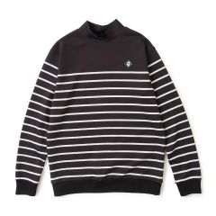 BORDER L/S MOCK | モックネックTシャツ | ブラック | メンズ | ゴルフウェア