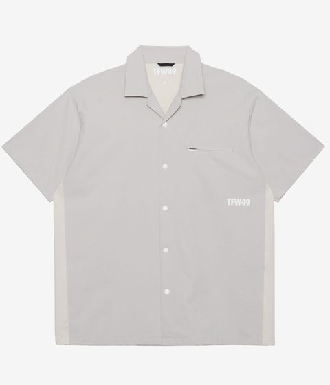 CONBINATION OPEN COLLAR SHIRT | ポロシャツ | ライトグレー×アイボリー | メンズ | ゴルフウェア