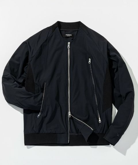 接触冷感グレンチェックナイロンブルゾン | ブラック | メンズ