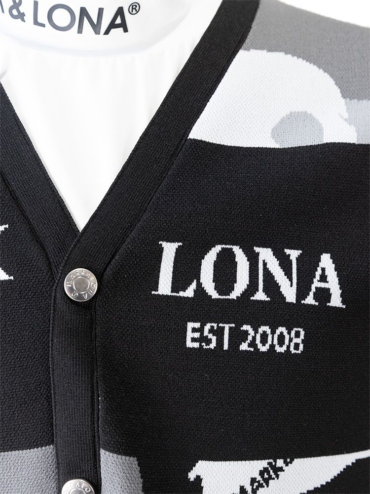 Gauge Camouflage Knit Vest  | ニットベスト | ブラック | メンズ | ゴルフウェア