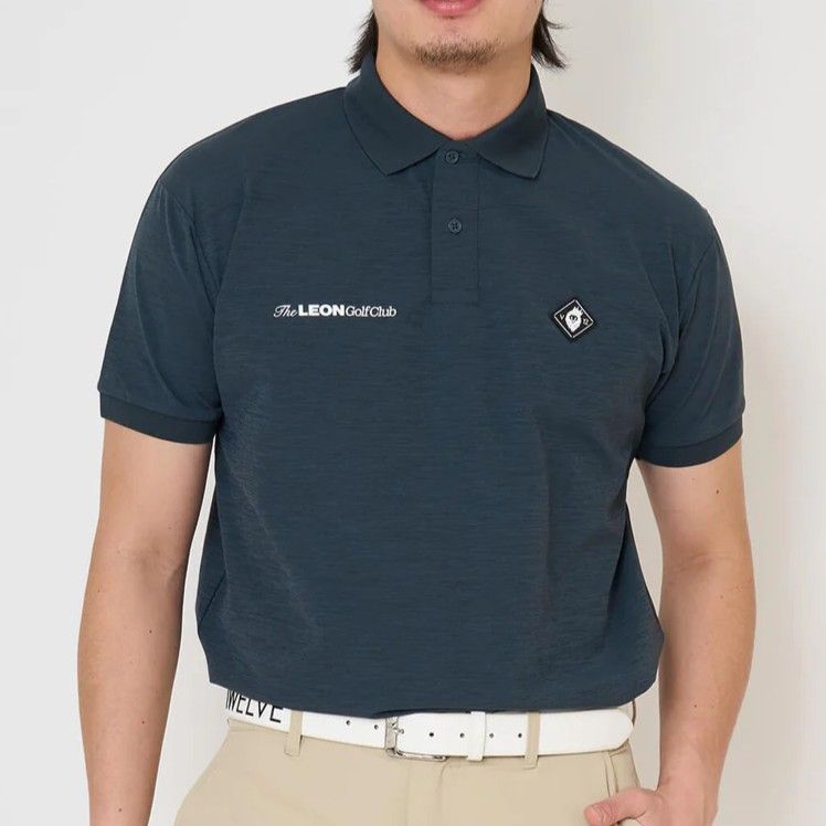 LEON GC set C | ポロシャツ×モックネック  2枚セット| ネイビー×ベージュ | メンズ | ゴルフウェア
