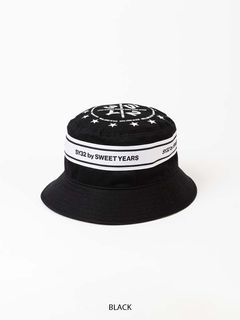 TAPE DESIGN BUCKET HAT | ハット | ブラック | ユニセックス