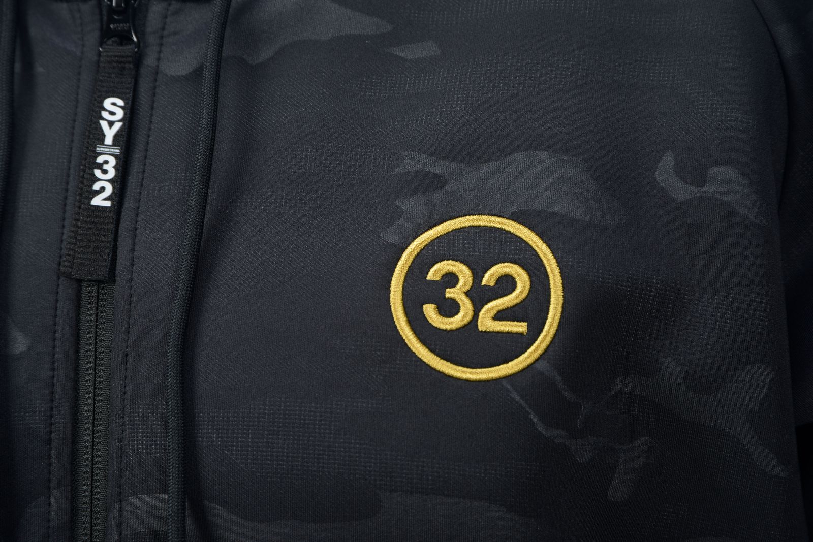 DOUBLE KNIT EMBROIDERY LOGO ZIP HOODIE | フーディ | パーカー | ブラック | メンズ | ゴルフウェア