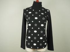 スター&クラウドPTタートル | モックネック | ハイネック | Tシャツ | ブラック | レディース | ゴルフウェア