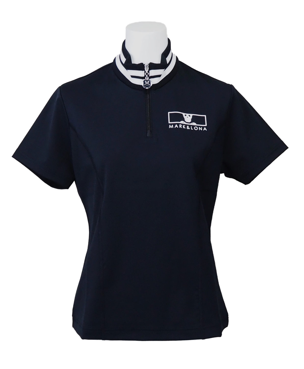 Pave Zip Mock Tee | Tシャツ | ブラック | レディース | ゴルフウェア
