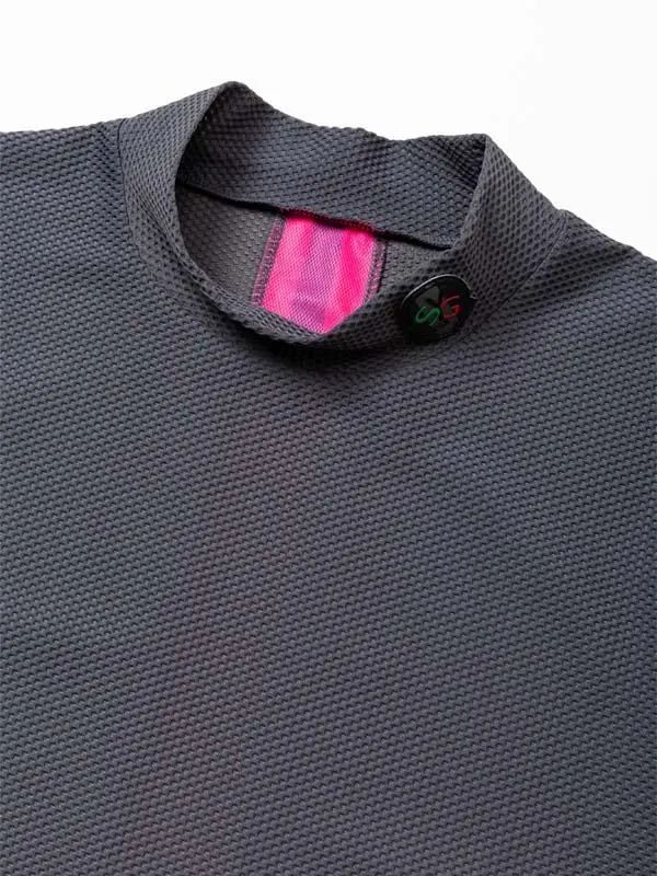 3D-FACE BACK NEON MOCK | Tシャツ | チャコールグレー | メンズ | ゴルフウェア