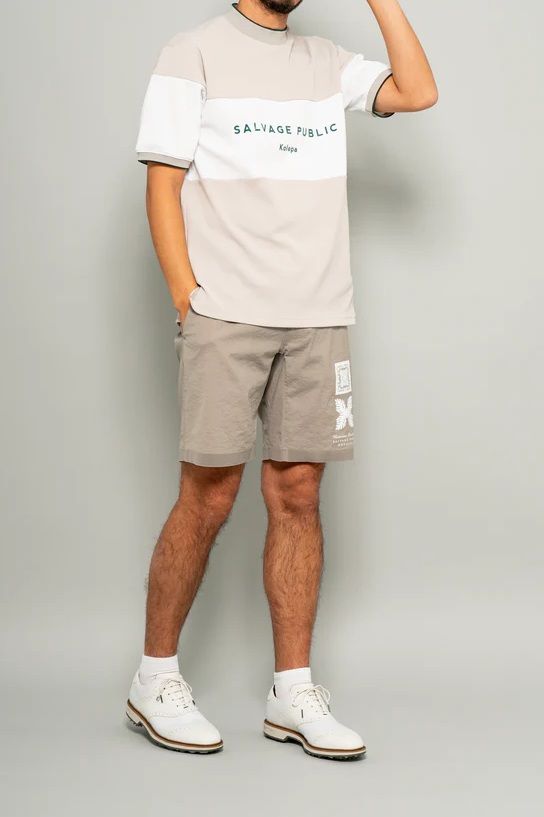 クリナポハポハモックネック S/S | モックネックシャツ | グレーベージュ | メンズ | ゴルフウェア