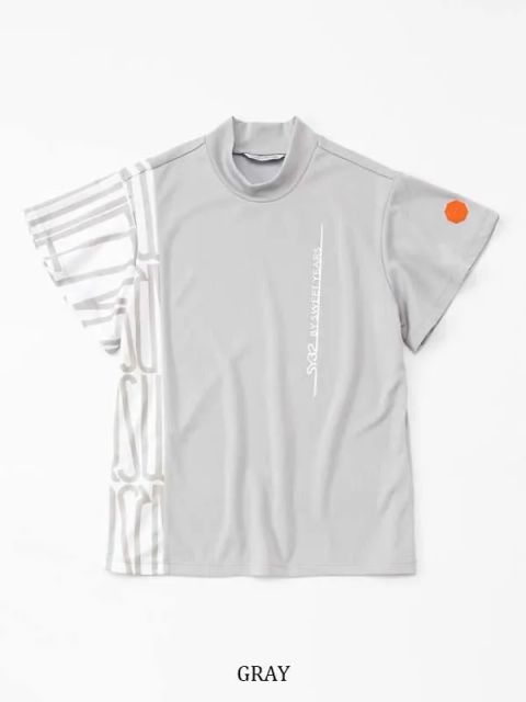 SIDE GRAPHIC MOCK | モックネック | グレー | レディース | ゴルフウェア