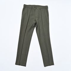 ウールライク カルゼ ストレッチ 美脚パンツ ウォッシャブル | カーキ | メンズ