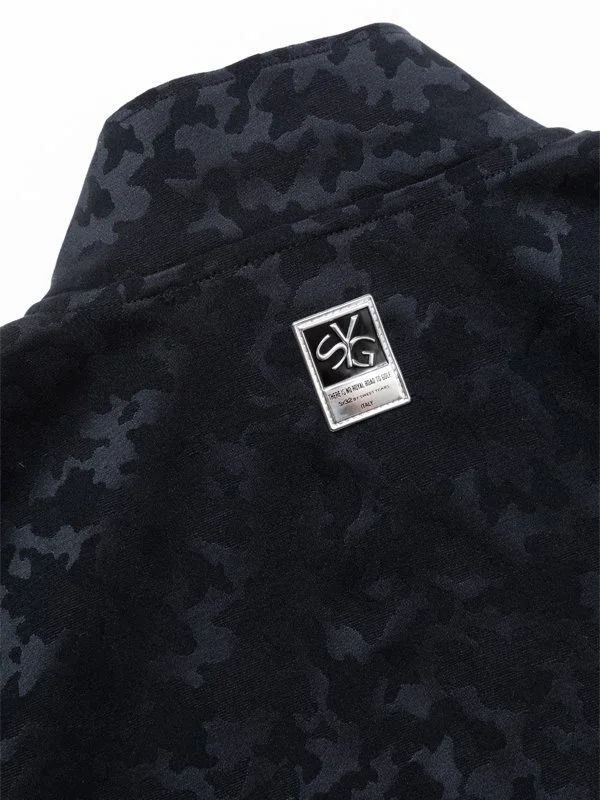 SATIN CAMO JACQUARD ZIP JK | ブルゾン | ブラック | メンズ | ゴルフウェア