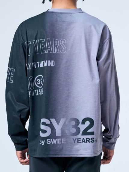 GRADATION LOGO L/S TEE | Tシャツ | ブラック | メンズ