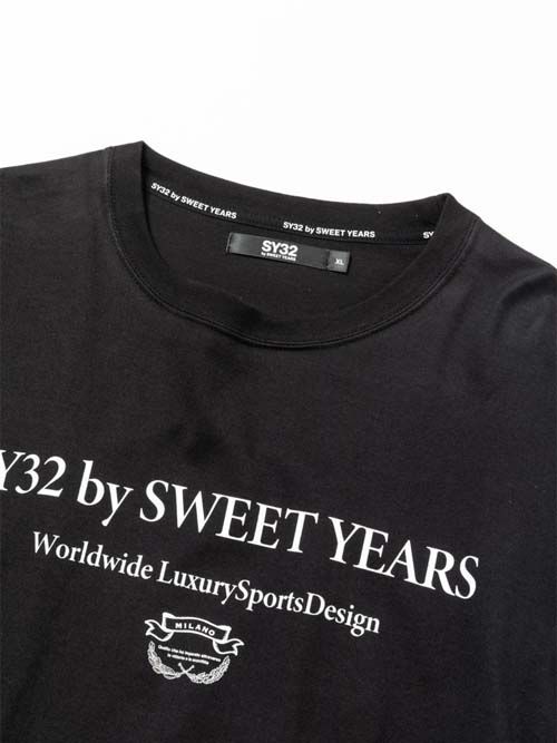 SANS SERIF LOGO L/S TEE | Tシャツ | ブラック×ホワイト | メンズ | ゴルフウェア