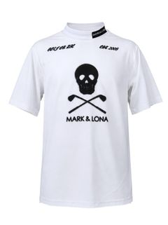Icon Skull Stretch Nylon Piqué Mock | Tシャツ | ホワイト | メンズ | ゴルフウェア