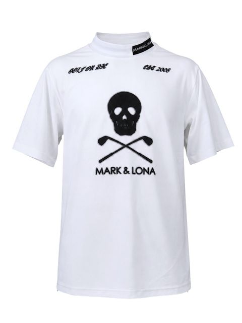 Icon Skull Stretch Nylon Piqué Mock | Tシャツ | ホワイト | メンズ | ゴルフウェア