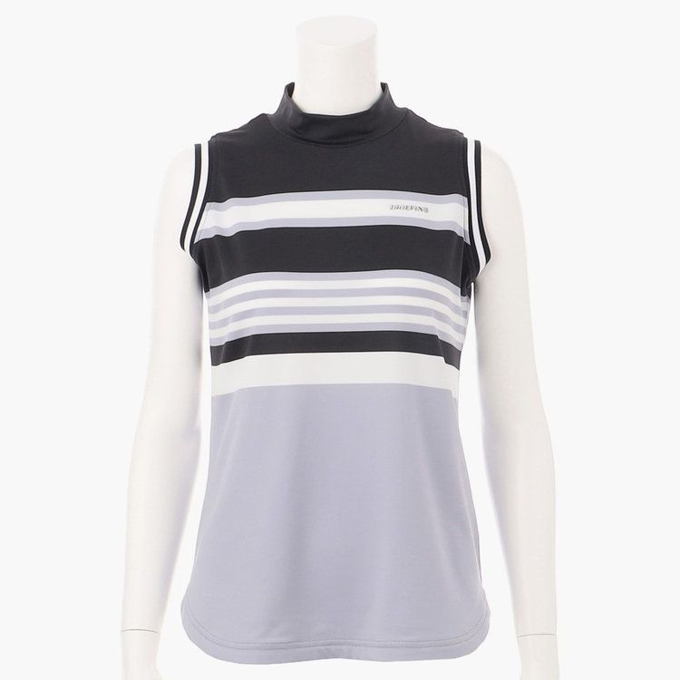 WOMENS MARINE STRIPE NS HIGH NECK | ノースリーブシャツ | ネイビー | レディース | ゴルフウェア