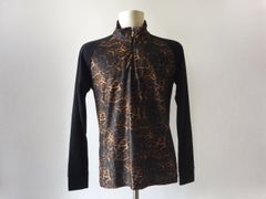 70'Sプリント パンサー ジャガード ハーフ ジップ シャツ | ゴルフ | Tシャツ | レオパード | ヒョウ柄 | メンズ | ゴルフウェア