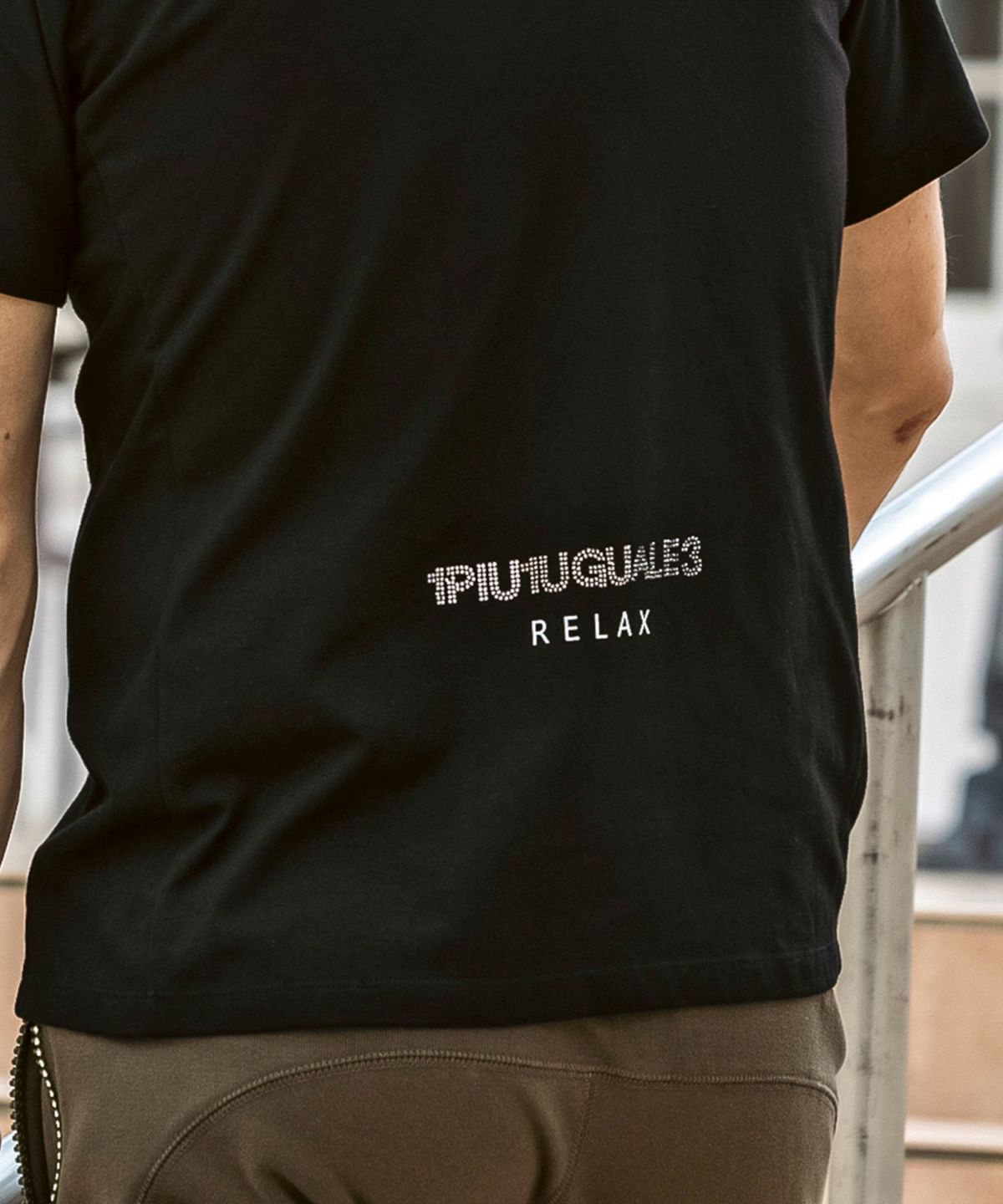 【ミッキーマウス】グラデーションラインストーン半袖Tシャツ  | Tシャツ | ブラック | メンズ |