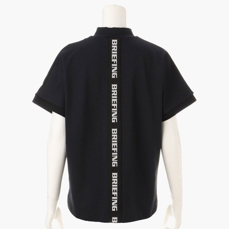 WOMENS BACK LOGO LINE HIGH NECK RELAXED FIT | モックネック | ブラック | レディース | ゴルフウェア