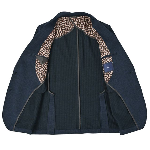 ヘリンボーン ジャガード ジャージジャケット | ネイビー | メンズ