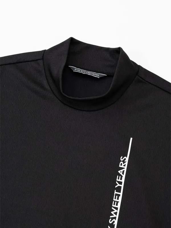 SIDE GRAPHIC MOCK | モックネック | ブラック | レディース | ゴルフウェア