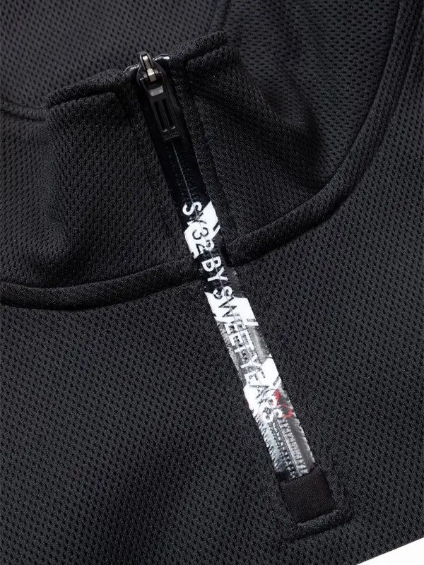 DOUBLE RUSSELL JERSEY HALF-ZIP JK | ブルゾン | ブラック | メンズ | ゴルフウェア