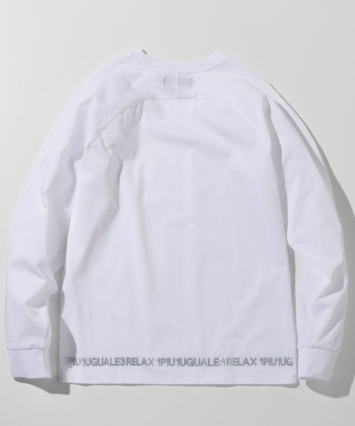 ラインストーンヘムシルケットロングTシャツ | Tシャツ | ホワイト | メンズ