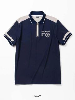 DRY TRICOT MESH ZIP UP POLO | ポロシャツ | ネイビー | メンズ | ゴルフウェア