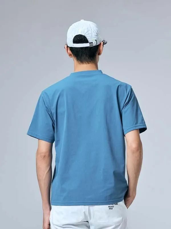 EMBLEM MOCK T | モックネック | ブルー | メンズ | ゴルフウェア