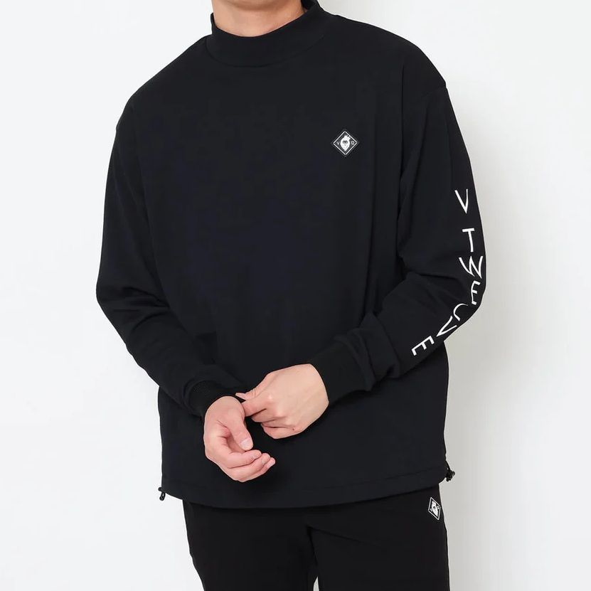【超美品】8YARDS ♪黒 M モックネック ゴルフシャツ 8 YARDS (ハチヤーズ) モックネックゴルフシャツ 黒 ゴルフ