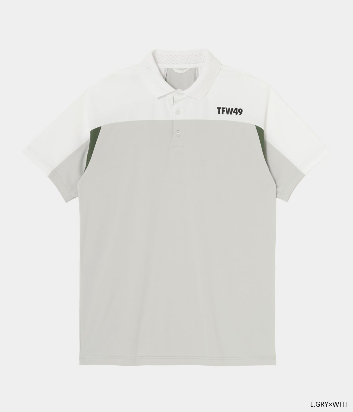 SIDE MESH POLO | ポロシャツ | ライトグレー×ホワイト | メンズ | ゴルフウェア