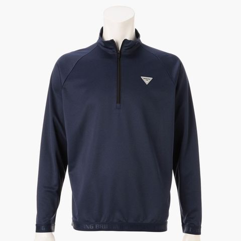 REF MEN'S HEM LOGO LS HALFZIP（リラックスフィット） | ネイビー | メンズ | ゴルフウェア