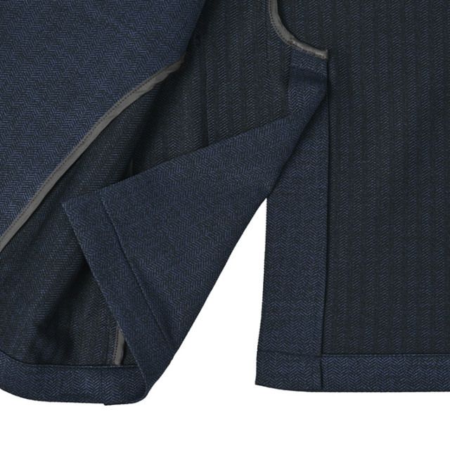 ヘリンボーン ジャガード ジャージジャケット | ネイビー | メンズ