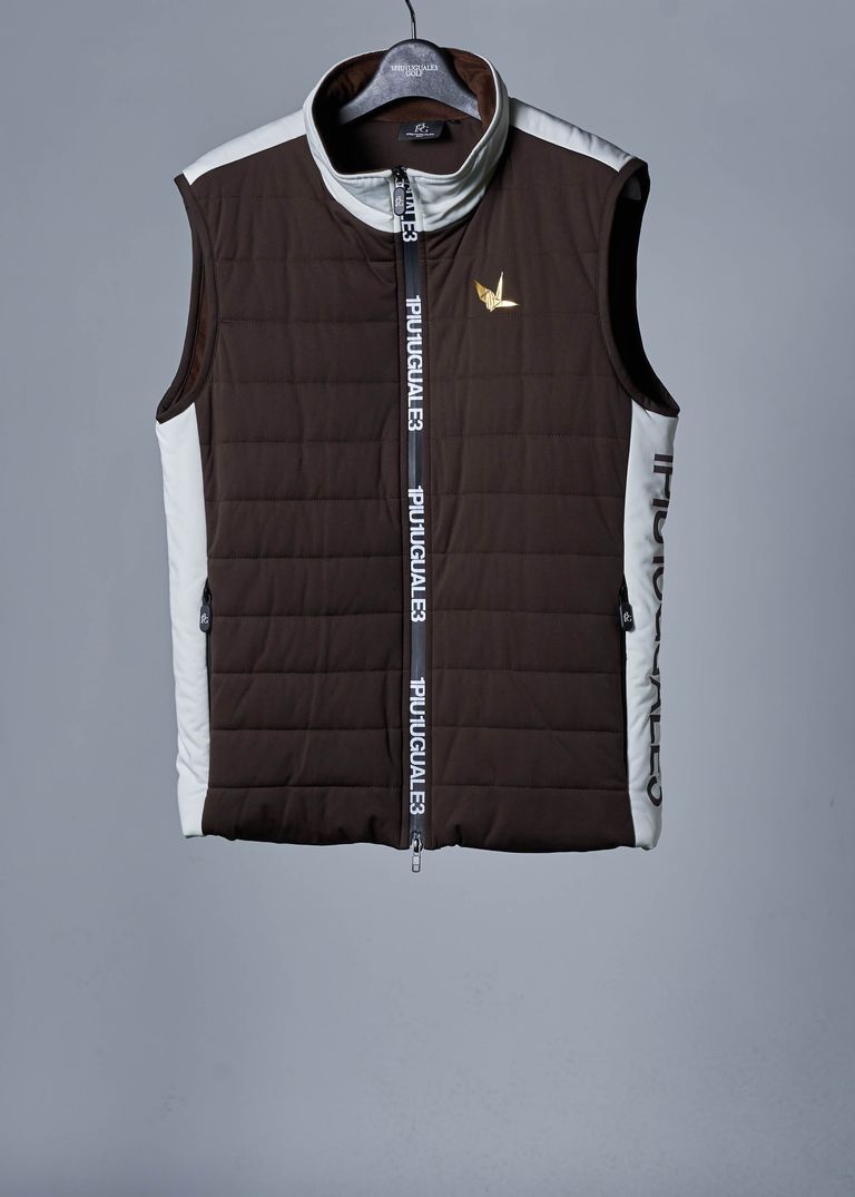 1PIU1UGUALE3 GOLF - 113 GOLF BATTING VEST | ベスト | ブラウン 