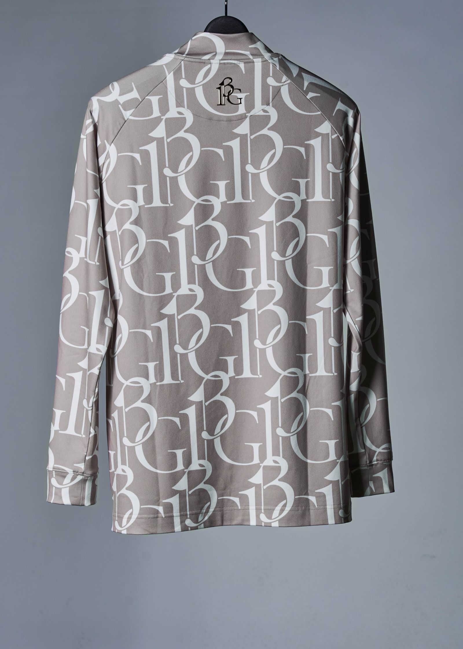113 GOLF L/S MOCK NECK 113G GIANT LOGO | モックネック | メンズ | GRAY BEIGE グレーベージュ | ゴルフウェア
