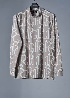 113 GOLF L/S MOCK NECK 113G GIANT LOGO | モックネック | メンズ | GRAY BEIGE グレーベージュ | ゴルフウェア