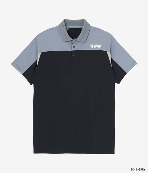 SIDE MESH POLO | ポロシャツ | ブラック×ブルーグレー | メンズ | ゴルフウェア
