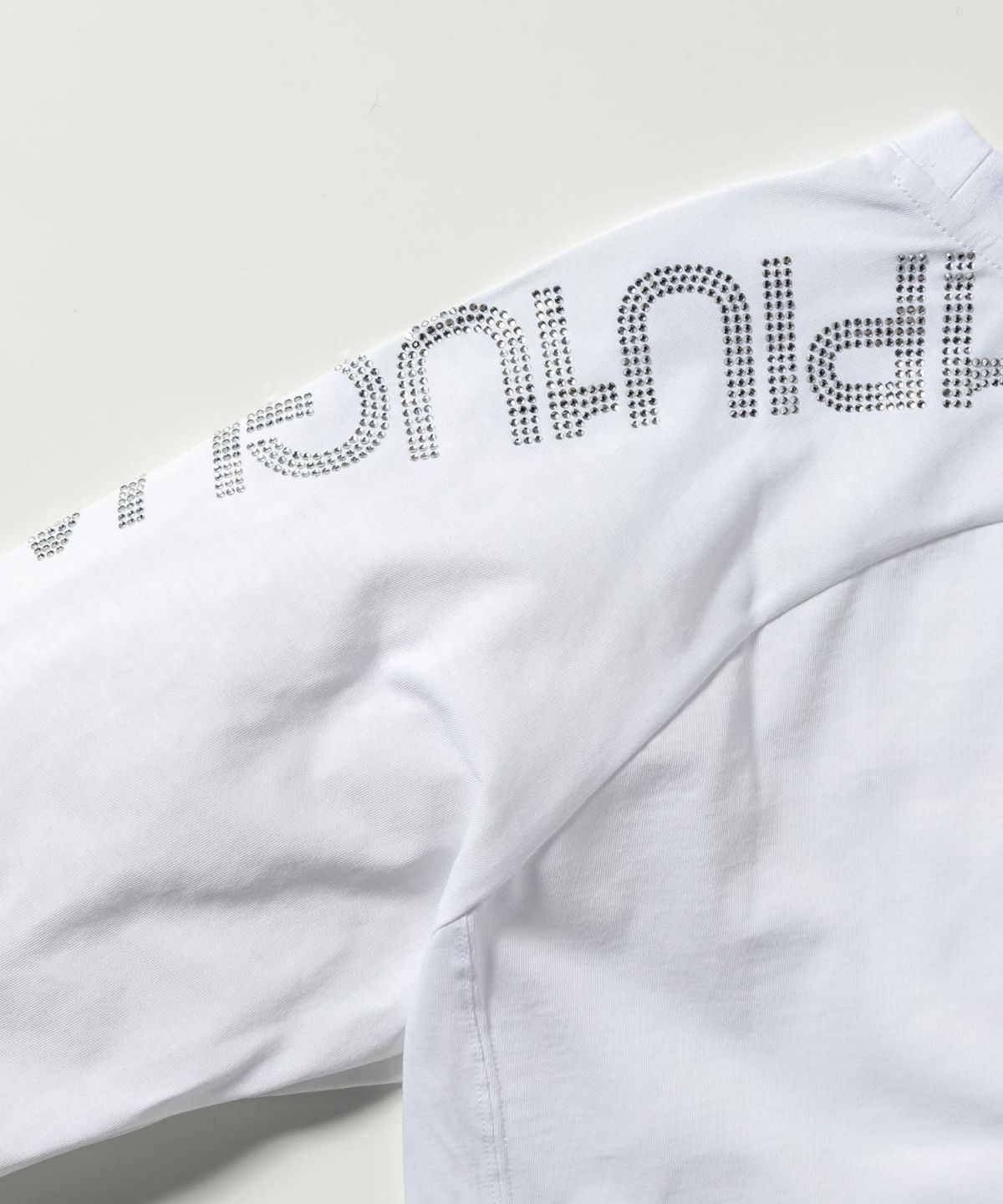 ラインストーンロゴロングT | Tシャツ | ホワイト | メンズ