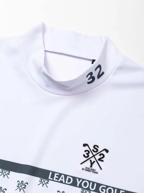 GRAPHIC CROSS LOGO MOCK | モックネックシャツ | ホワイト | メンズ | ゴルフウェア