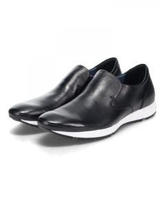 vibramソールレザースリッポンシューズ | スニーカー | メンズ | ブラック/ホワイト