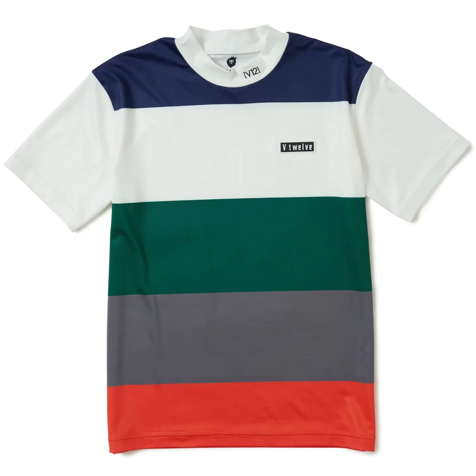 BORDER MOCK | モックネック Tシャツ | ホワイト | メンズ | ゴルフウェア