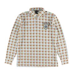 チェックプリント 長袖 シャツ |  メンズ ゴルフ | ベージュ