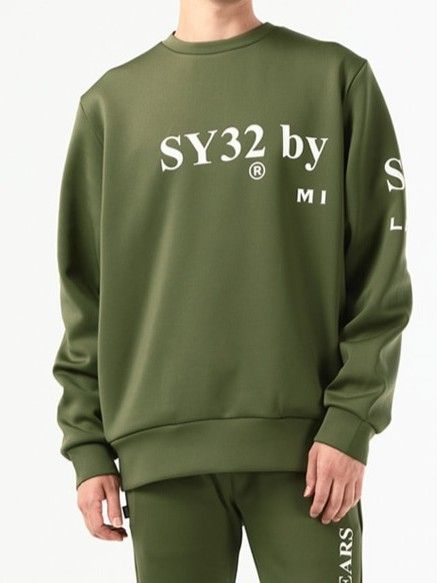 DOUBLEKNIT SEPARATE GRAPHIC CREW | トレーナー | カーキ | メンズ | ゴルフウェア