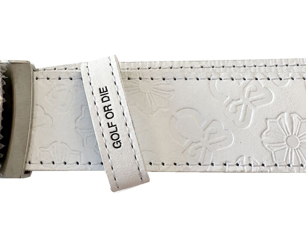 Insignia Emblem Leather Belt | ベルト | ホワイト | メンズ | ゴルフ