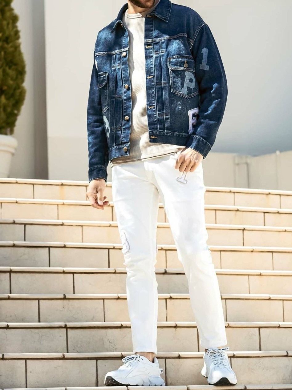 LOGO PATCH DENIM JAKET | ブルゾン | インディゴ | メンズ