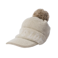 Scope Pom Visor Beanie | ニットキャップ | ベージュ | レディース | ゴルフ