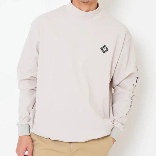 RELAX L/S MOCK | Tシャツ | ベージュ| メンズ | ゴルフウェア