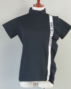 サイドフリル半袖ハイネック | モックネック Tシャツ | ブラック | レディース | ゴルフウェア