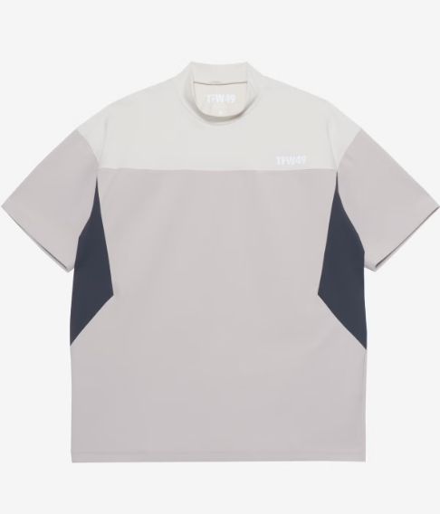 WIDE SHORT SLEEVE MOCKNECK | モックネック | ベージュ | メンズ | ゴルフウェア