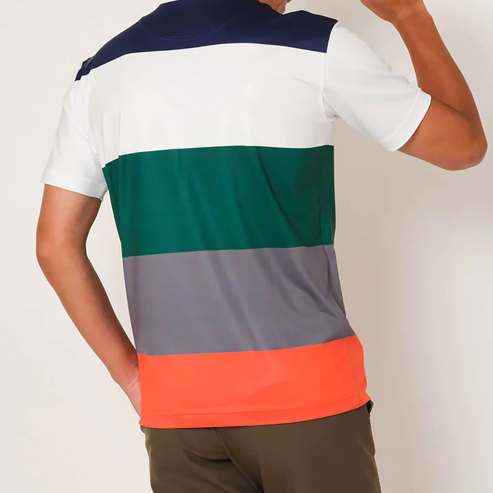 BORDER MOCK | モックネック Tシャツ | ホワイト | メンズ | ゴルフウェア
