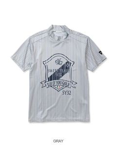 STRIPE SHADOW MOCK SHIRTS | モックネック | グレー | メンズ | ゴルフウェア